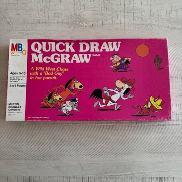 UNPUNCHED 1981 Milton Bradley Quick Draw McGraw Game - Picture 1 of 12